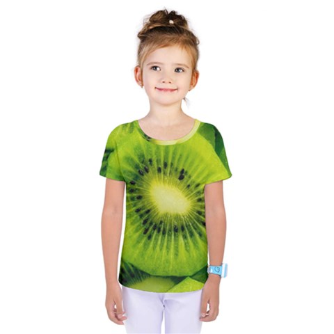 Kiwi Fruits, Close-up, Exotic Fruit Kids  One Piece T-shirt by kyorashop23