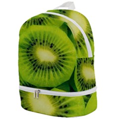 Kiwi Fruits, Close-up, Exotic Fruit Zip Bottom Backpack by kyorashop23