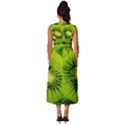 Kiwi Fruits, Close-up, Exotic Fruit Sleeveless Round Neck Midi Dress View4