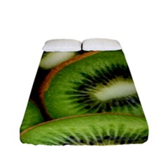 Kiwi Texture, Background With Kiwi, Fruits, Kiwi Fitted Sheet (full/ Double Size) by kyorashop23