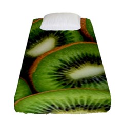 Kiwi Texture, Background With Kiwi, Fruits, Kiwi Fitted Sheet (single Size) by kyorashop23