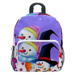 Let s Have Fun With Snowmen Kids  Age 5-10 Lightweight School Backpack With Side Pockets by kyorashop23