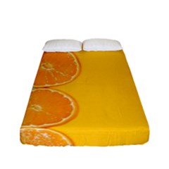 Orange, Slices, Fruit, Citrus Fitted Sheet (full/ Double Size) by kyorashop23