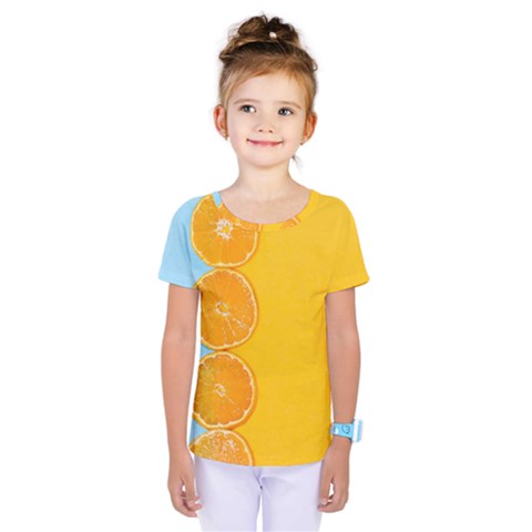 Orange, Slices, Fruit, Citrus Kids  One Piece T-shirt by kyorashop23