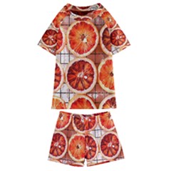 Peorange, Fruit, Citrus Kids  Swim T-shirt And Shorts Set by kyorashop23