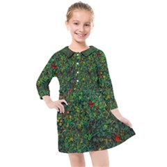 Grass Nature Meadow Kids  Quarter Sleeve Shirt Dress by Hannah976