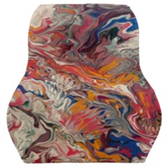 Abstract Flames Car Seat Back Cushion  by kaleidomarblingart