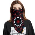 Red Shapes Mandala   Face Covering Bandana (Triangle) View1