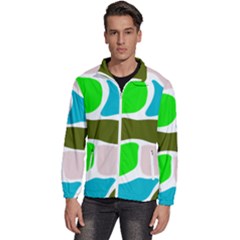 Geometric Bricks    Men s High Neck Windbreaker by ConteMonfrey