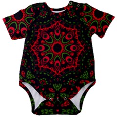 Purple, Blue And Pink Eyes Abstract Forms Geometric Baby Short Sleeve Bodysuit by ConteMonfrey