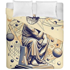 Thinker Sculpture Design Geometric Duvet Cover Double Side (california King Size) by Salmanaz77