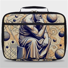 Thinker Sculpture Design Geometric Full Print Lunch Bag by Salmanaz77