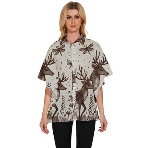 Artwork Graffiti Painting Creative Women s Batwing Button Up Shirt by Salmanaz77