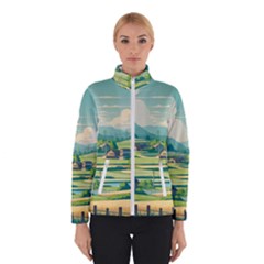 Countryside Meadow Rural Bloom Women s Bomber Jacket by Salmanaz77