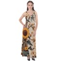 Sunflower Flowers Nature Trees Sleeveless Velour Maxi Dress View1