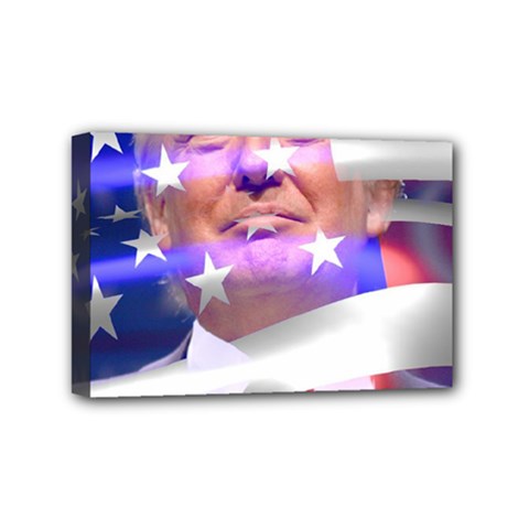 Donald Trump Flag Mini Canvas 6  X 4  (stretched) by vintagetrump