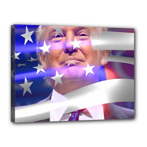 Donald Trump Flag Canvas 16  X 12  (stretched) by vintagetrump