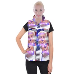 Donald Trump Flag Women s Button Up Vest by vintagetrump