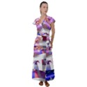 Donald Trump Flag Flutter Sleeve Maxi Dress View1