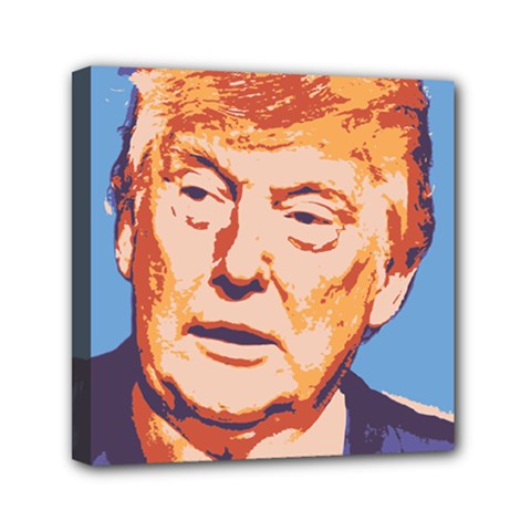 Orange Donald Trump Mini Canvas 6  X 6  (stretched) by vintagetrump