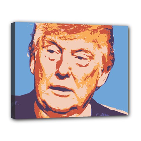 Orange Donald Trump Canvas 14  X 11  (stretched) by vintagetrump