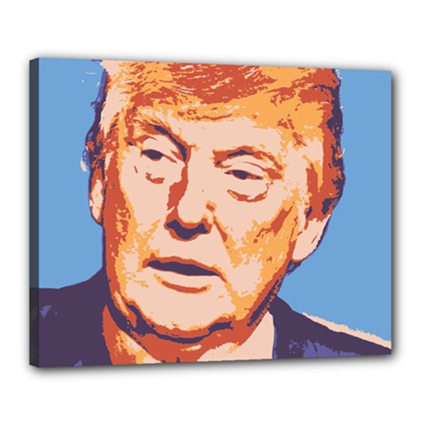 Orange Donald Trump Canvas 20  X 16  (stretched) by vintagetrump