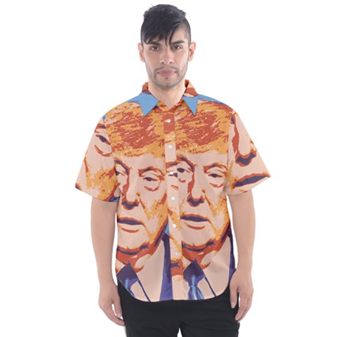 Orange Donald Trump Men s Short Sleeve Shirt by vintagetrump