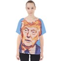 Orange Donald Trump V-Neck Dolman Drape Top View1