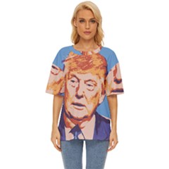 Orange Donald Trump Oversized Basic T-shirt by vintagetrump