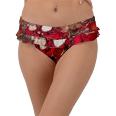 Christmas Art Frill Bikini Bottoms by myclothy