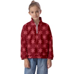 Illustrations Red Abstract Pattern Seamless Texture Kids  Half Zip Hoodie by Hannah976