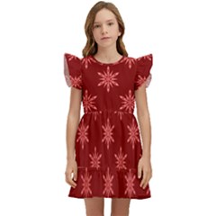 Illustrations Red Abstract Pattern Seamless Texture Kids  Winged Sleeve Dress by Hannah976