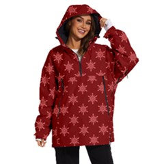 Illustrations Red Abstract Pattern Seamless Texture Women s Ski And Snowboard Waterproof Breathable Jacket by Hannah976