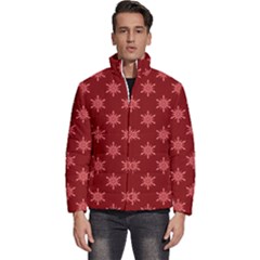 Illustrations Red Abstract Pattern Seamless Texture Men s Puffer Bubble Jacket Coat by Hannah976