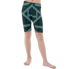 Geometric Design 01 Kids  Mid Length Swim Shorts by myclothy