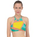 Geometric Design 02 Halter Bikini Top View1