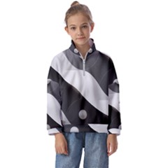 Geometric Design O6 Kids  Half Zip Hoodie by myclothy