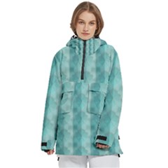 Geometric Design 14 Women s Pullover Zip Ski And Snowboard Waterproof Breathable Jacket by myclothy