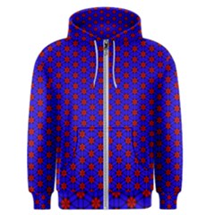 Blue Pattern Red Texture Men s Zipper Hoodie by Mariart