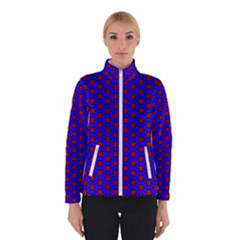 Blue Pattern Red Texture Women s Bomber Jacket by Mariart