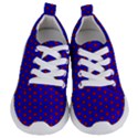 Blue Pattern Red Texture Kids  Lightweight Sports Shoes View1