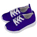 Blue Pattern Red Texture Kids  Lightweight Sports Shoes View2