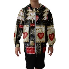 Christmas Reindeer Kids  Hooded Windbreaker by Posterlux