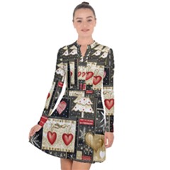 Christmas Reindeer Long Sleeve Panel Dress by Posterlux