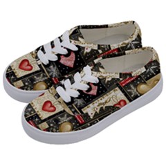 Christmas Reindeer Kids  Classic Low Top Sneakers by Posterlux