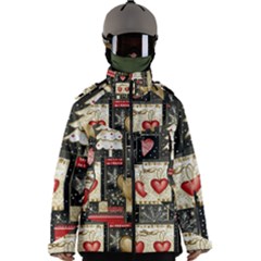 Christmas Reindeer Men s Zip Ski And Snowboard Waterproof Breathable Jacket by Posterlux