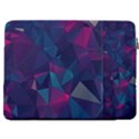 Turquoise Abstract Black Galaxy Pattern Turquoise 17  Vertical Laptop Sleeve Case With Pocket View2