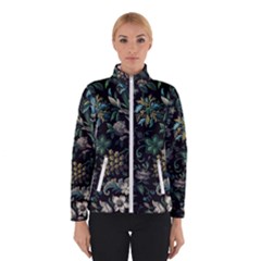 Pattern Flowers Plants Leaves Women s Bomber Jacket by Posterlux