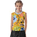 Floral Pattern Beautiful Aesthetic Kids  Raglan Cap Sleeve T-Shirt View1