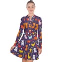 Pet Animal 01 Long Sleeve Panel Dress View1